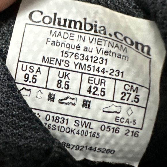 Columbia Mens Waterproof Hiking Boots‎ Brown YM5144 231 Size 9.5 Outdoor Trail main image 5